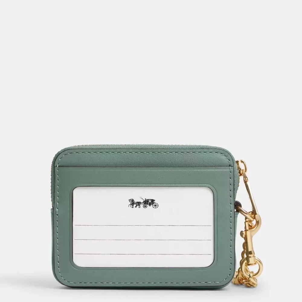 NEW Coach! Zip Card Case With Quilting - Picture 3 of 5